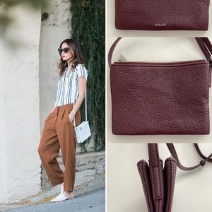 Aritzia Auxiliary romeyn burgundy bag